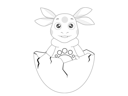 Лунтик рисунок карандашом