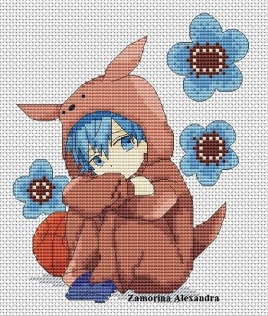 Вышивание крестиком аниме