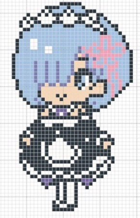 Вышивание крестиком аниме Чиби схемы