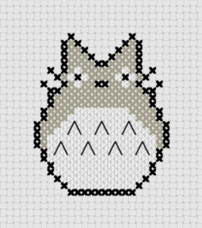 Схема для вышивания крестиком кавай