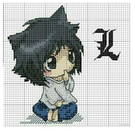 Вышивание крестиком аниме