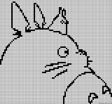 Вышивка Тоторо крестиком схемы