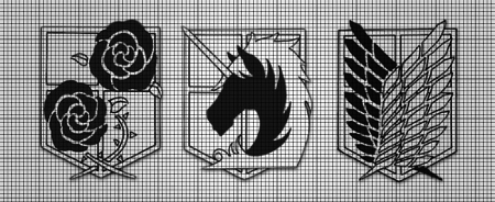 Вышивка крестиком аниме атака титанов