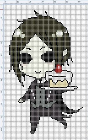 Схемы вышивки крестом аниме тёмный дворецкий