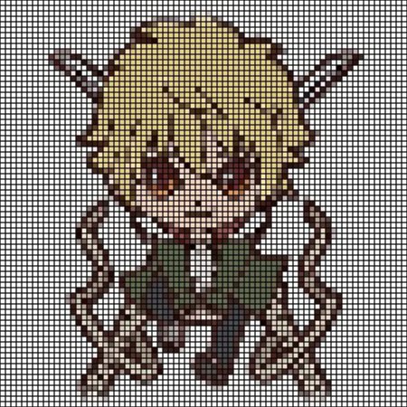 Вышивание крестиком аниме синий экзорцист