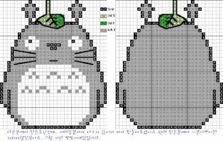 Схемы вышивки крестом аниме Тоторо