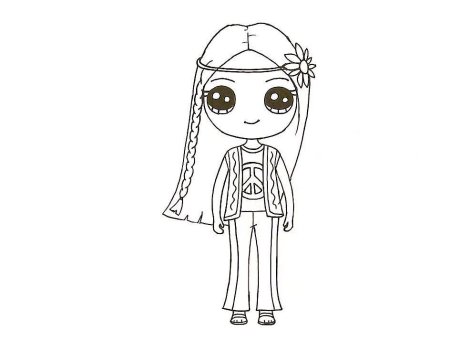 Кукла для срисовки карандашом