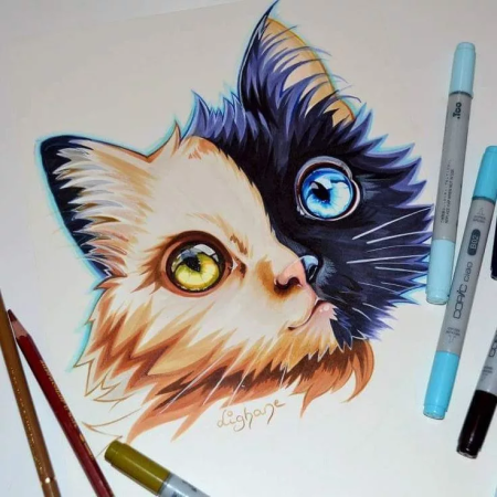 Чиби маркерами Copic