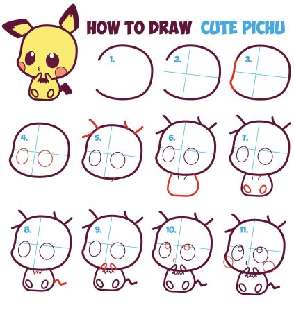 Милые рисунки поэтапно