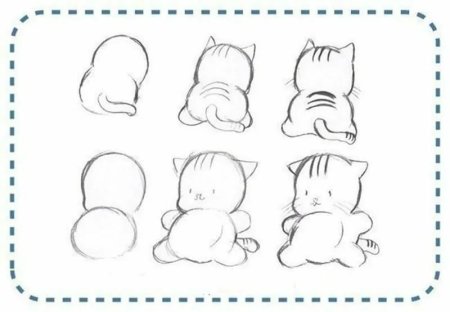 Рисунки котят карандашом для начинающих