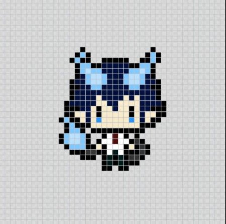 Вышивание крестиком аниме синий экзорцист