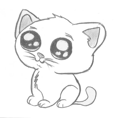 Рисунок кота для срисовки