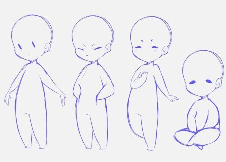 Референс аниме тела ребенок