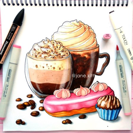 Скетчи маркерами