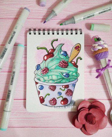 Новогодние рисунки для скетчбука