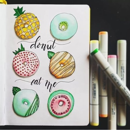 Кофе скетч маркерами