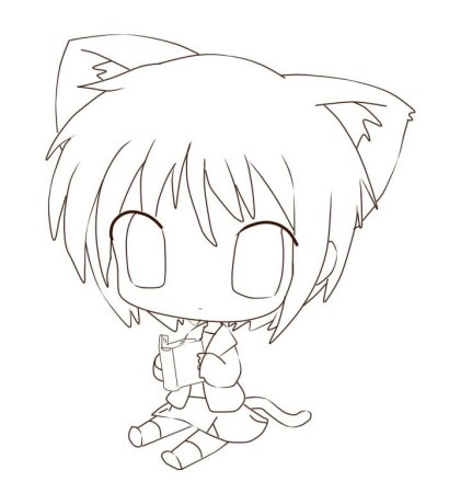 Раскраска мини аниме