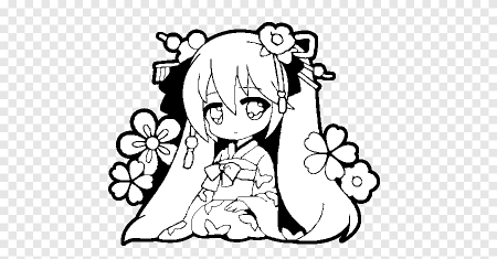 Раскраски аниме Мику Чиби