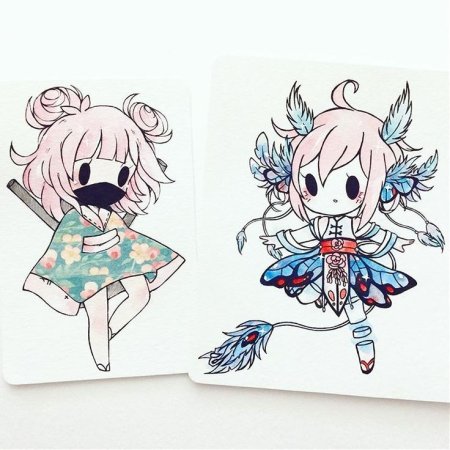 Аниме наклейки срисовать