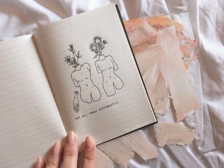 Рисунки в скетчбуке легкие