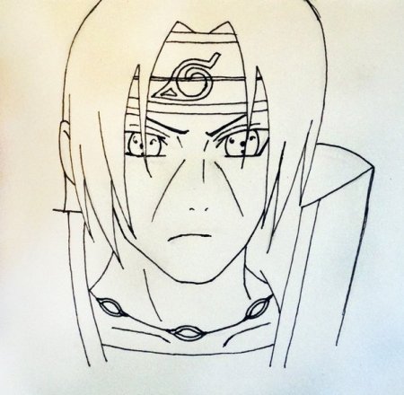 Вышивка крестом аниме Наруто Итачи