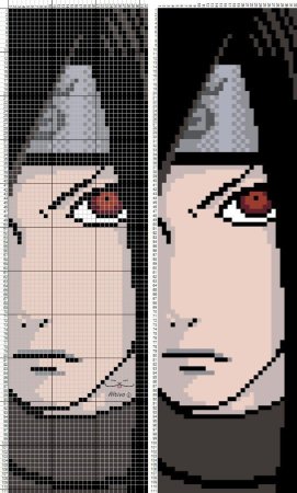 Шаринган Итачи пиксель арт