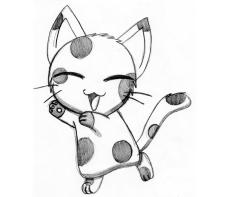 Рисунки для срисовки котики