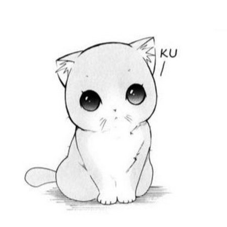 Рисунок кота легко для срисовки