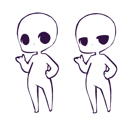 Чибики черно белые