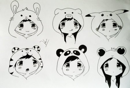 Раскраска в стиле Чиби