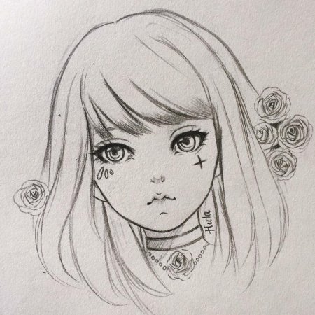 Милые аниме рисунки карандашом
