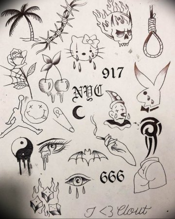 Эскизы тату маленькие