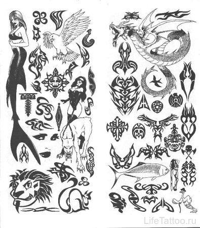 Эскизы тату много