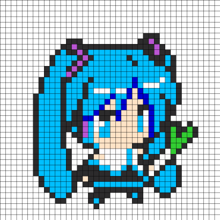 Hatsune Miku пиксель арт