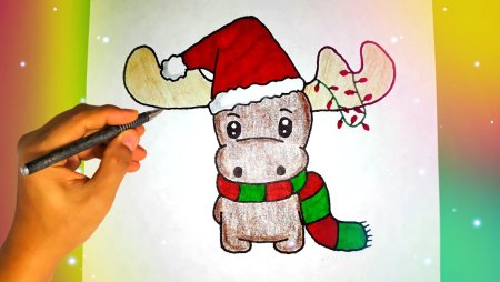 Новогодние рисунки для скетчбука