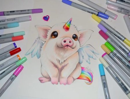 Рисунки разноцветные легкие