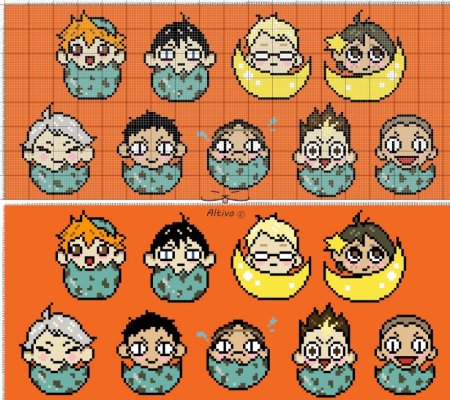 Haikyuu вышивка крестом