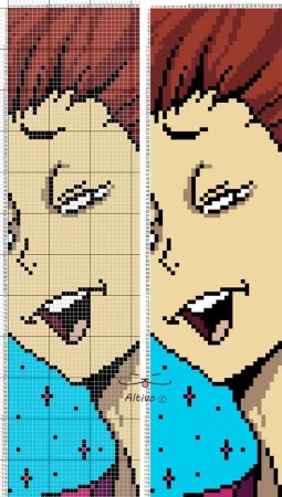 Рисование по клеточкам аниме