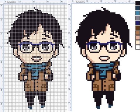 Схемы вышивки крестом аниме