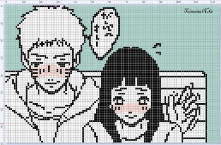 Рисунки по пикселям аниме