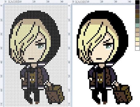 Вышивка крестом аниме персонажей