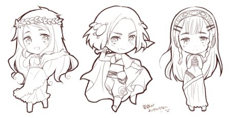 Чибики черно белые