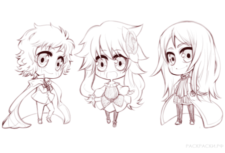 Рисунки для срисовки стиль Чиби