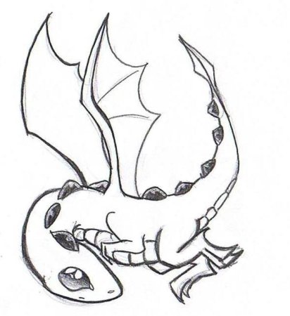 Рисунки для срисовки дракончик