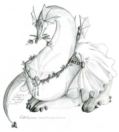 Дракон карандашом