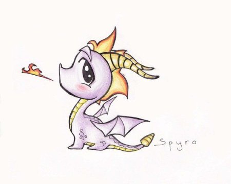 Милый дракончик для срисовки