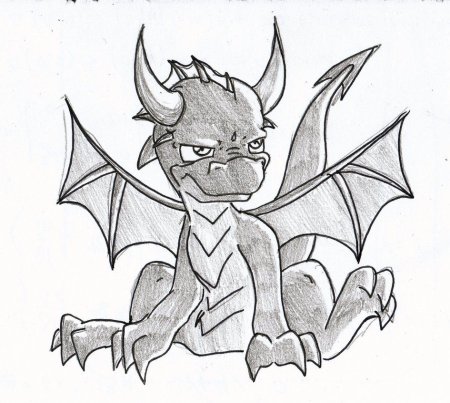 Рисунок дракончика для срисовки