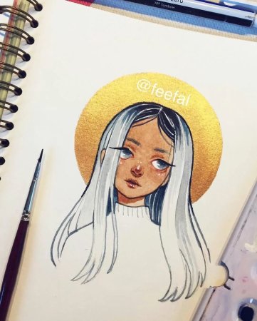 Рисунки для скетчбука лёгкие девочки