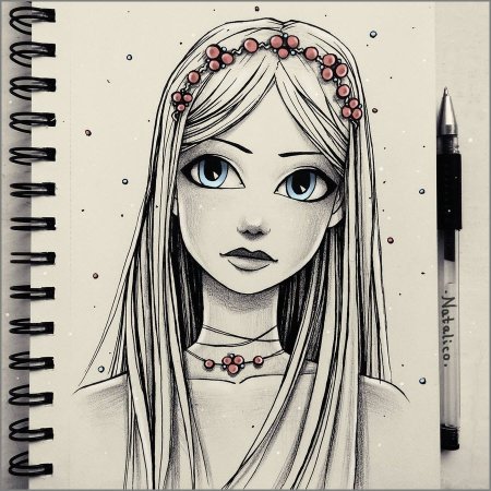 Рисунки для скетчбука лёгкие девочки