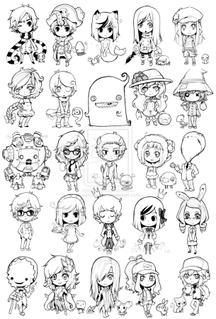 Наклейки раскраски аниме